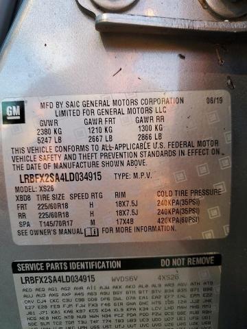 Photo 14 from auction – 2020 BUICK ENVISION E with VIN LRBFX2SA4LD034915