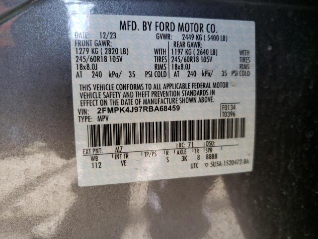 Photo 14 from auction – 2024 FORD EDGE SEL with VIN 2FMPK4J97RBA68459