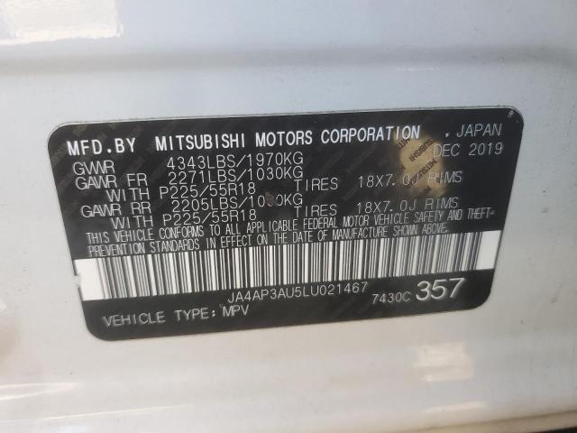 Photo 14 from auction – 2020 MITSUBISHI OUTLANDER with VIN JA4AP3AU5LU021467