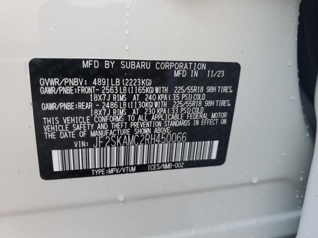 Photo 14 from auction – 2024 SUBARU FORESTER T with VIN JF2SKAMC2RH450066