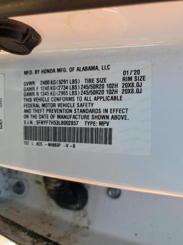 Photo 14 from auction – 2020 HONDA PASSPORT E with VIN 5FNYF7H53LB002857