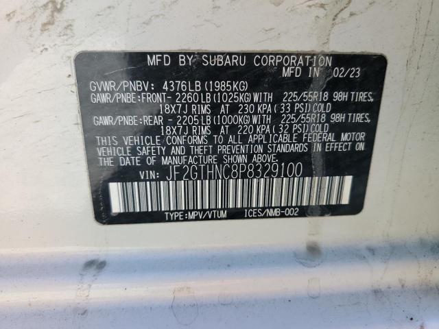 Photo 14 from auction – 2023 SUBARU CROSSTREK with VIN JF2GTHNC8P8329100