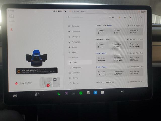 Photo 9 from auction – 2023 TESLA MODEL Y with VIN 7SAYGDEF2PF705917