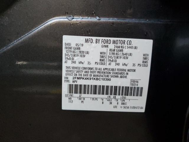 Photo 14 from auction – 2019 FORD EDGE TITAN with VIN 2FMPK4K91KBC10390