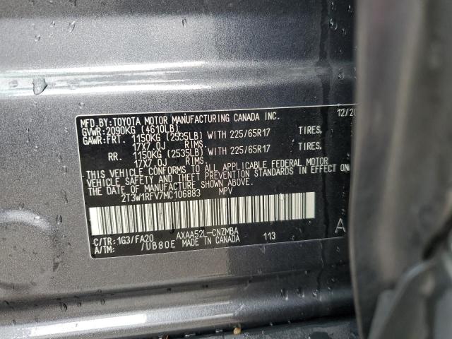 Photo 14 from auction – 2021 TOYOTA RAV4 XLE with VIN 2T3W1RFV7MC106883