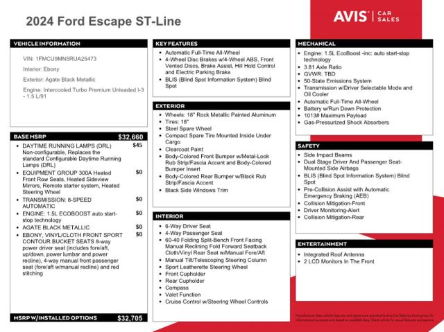 Photo 13 from auction – 2024 FORD ESCAPE ST with VIN 1FMCU9MN5RUA25473