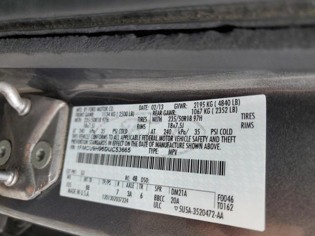 Photo 14 from auction – 2013 FORD ESCAPE SEL with VIN 1FMCU9H96DUC53665