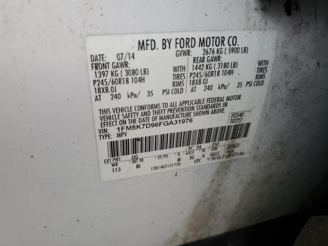 Photo 14 from auction – 2015 FORD EXPLORER X with VIN 1FM5K7D96FGA31976