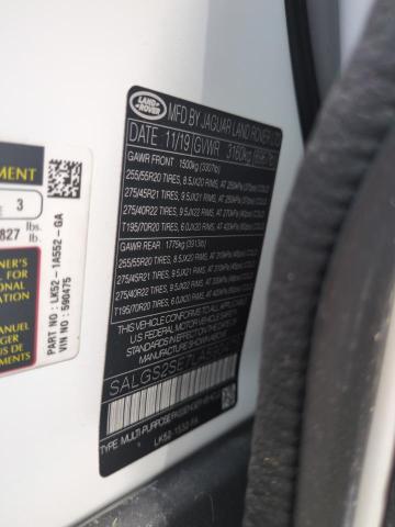 Photo 14 from auction – 2020 LAND ROVER RANGE ROVE with VIN SALGS2SE7LA590475
