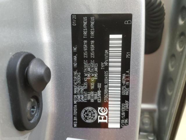 Photo 14 from auction – 2020 TOYOTA HIGHLANDER with VIN 5TDGZRBH8LS004925