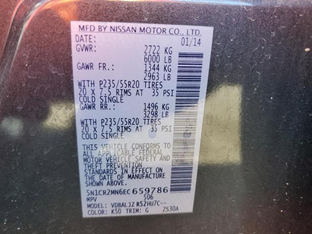 Photo 14 from auction – 2014 NISSAN PATHFINDER with VIN 5N1CR2MN6EC659786