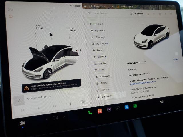 Photo 9 from auction – 2022 TESLA MODEL 3 with VIN 5YJ3E1EA3NF148271