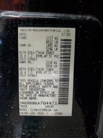 Photo 14 from auction – 2020 NISSAN FRONTIER S with VIN 1N6ED0EB6LN704471