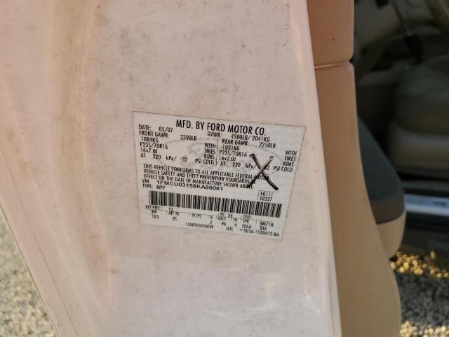 Photo 14 from auction – 2008 FORD ESCAPE XLT with VIN 1FMCU03158KA66061