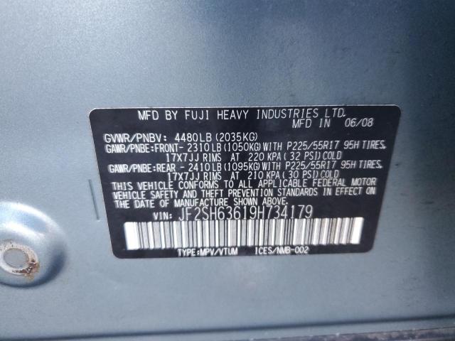 Photo 14 from auction – 2009 SUBARU FORESTER 2 with VIN JF2SH63619H734179