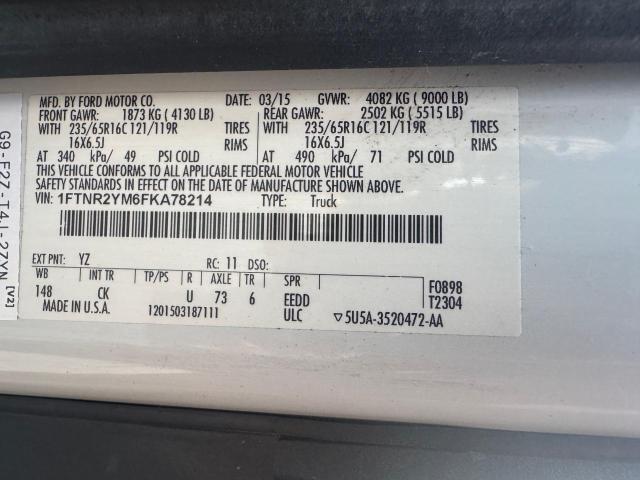 Photo 10 from auction – 2015 FORD TRANSIT T- with VIN 1FTNR2YM6FKA78214