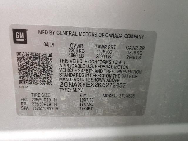 Photo 14 from auction – 2019 CHEVROLET EQUINOX PR with VIN 2GNAXYEX2K6272457