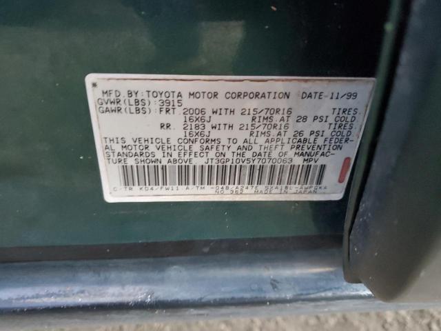 Photo 14 from auction – 2000 TOYOTA RAV4 with VIN JT3GP10V5Y7070063