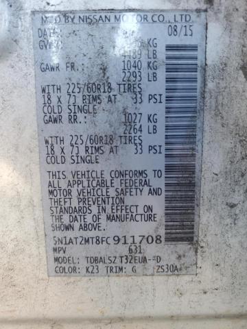 Photo 14 from auction – 2015 NISSAN ROGUE S with VIN 5N1AT2MT8FC911708