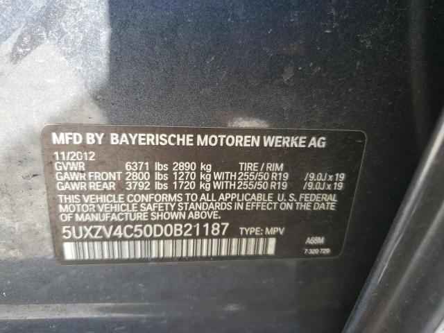 Photo 14 from auction – 2013 BMW X5 XDRIVE3 with VIN 5UXZV4C50D0B21187