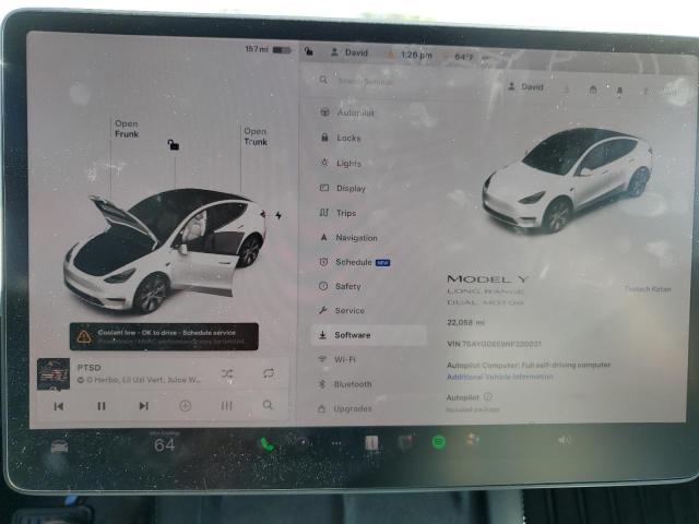 Фото 9 с аукциона – 2022 TESLA MODEL Y с VIN 7SAYGDEE9NF320021