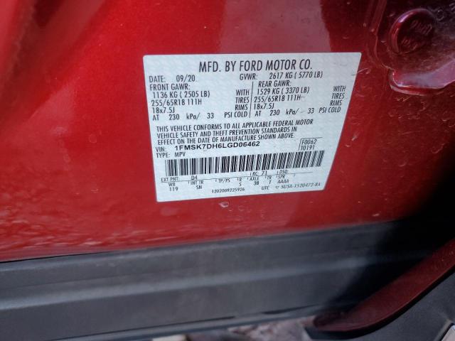 Photo 14 from auction – 2020 FORD EXPLORER X with VIN 1FMSK7DH6LGD06462