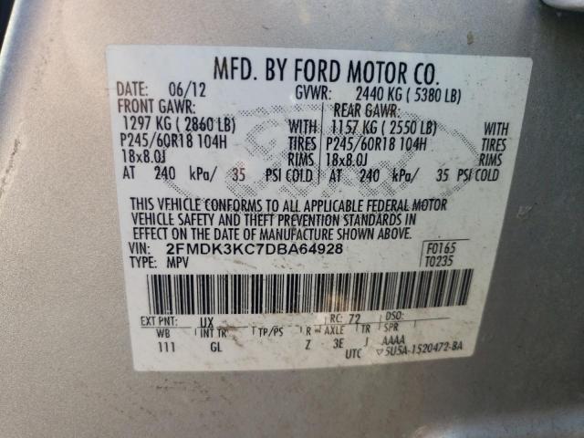 Photo 14 from auction – 2013 FORD EDGE LIMIT with VIN 2FMDK3KC7DBA64928