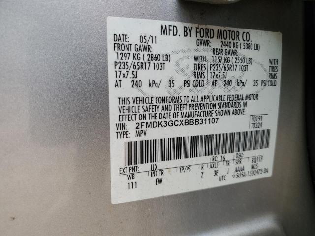 Photo 14 from auction – 2011 FORD EDGE SE with VIN 2FMDK3GCXBBB31107
