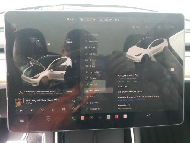 Photo 9 from auction – 2020 TESLA MODEL Y with VIN 5YJYGDEE9LF008825