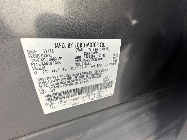 Photo 10 from auction – 2017 FORD EXPLORER X with VIN 1FM5K7DH8HGB50140