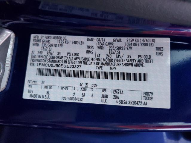 Photo 14 from auction – 2014 FORD ESCAPE TIT with VIN 1FMCU0J90EUE33327