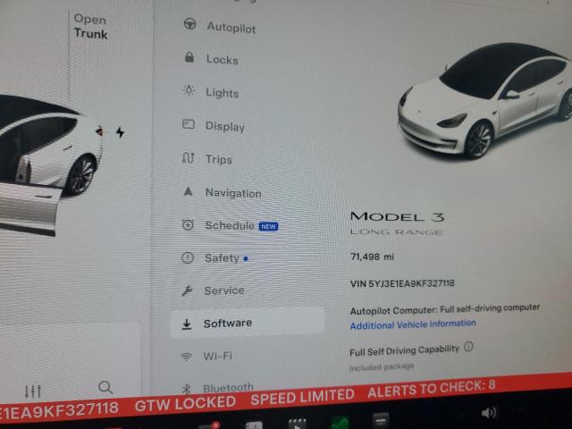 Photo 9 from auction – 2019 TESLA MODEL 3 with VIN 5YJ3E1EA9KF327118