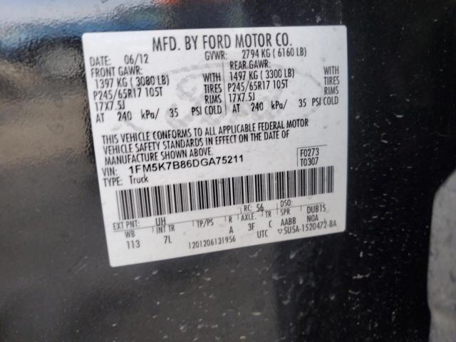 Photo 14 from auction – 2013 FORD EXPLORER with VIN 1FM5K7B86DGA75211