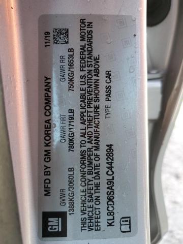 Photo 14 from auction – 2020 CHEVROLET SPARK 1LT with VIN KL8CD6SA9LC442894