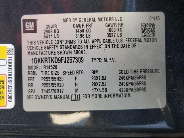 Photo 14 from auction – 2015 GMC ACADIA DEN with VIN 1GKKRTKD9FJ257309