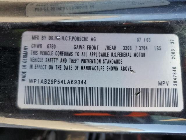 Photo 14 from auction – 2004 PORSCHE CAYENNE S with VIN WP1AB29P54LA69344