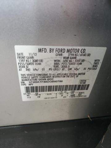 Photo 14 from auction – 2013 FORD EXPLORER L with VIN 1FM5K7F88DGB60786