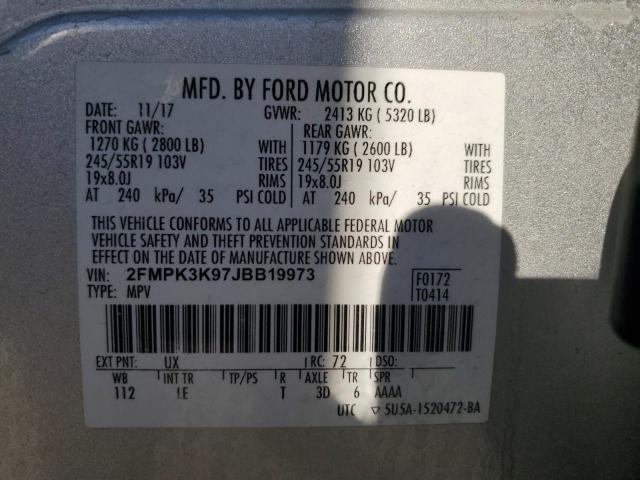 Photo 14 from auction – 2018 FORD EDGE TITAN with VIN 2FMPK3K97JBB19973