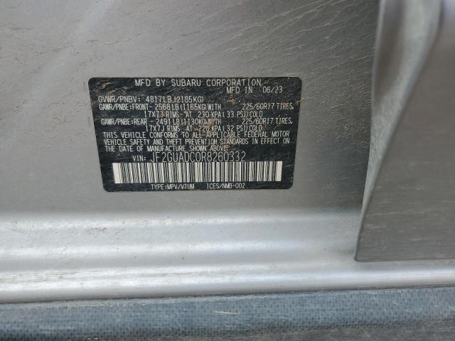 Photo 14 from auction – 2024 SUBARU CROSSTREK with VIN JF2GUADC0R8260332