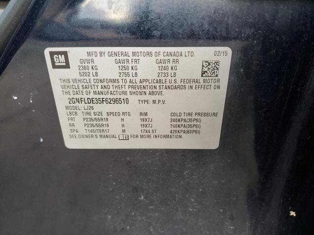 Photo 14 from auction – 2015 CHEVROLET EQUINOX LT with VIN 2GNFLDE35F6296510
