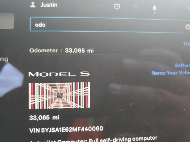 Photo 9 from auction – 2021 TESLA MODEL S with VIN 5YJSA1E62MF440060
