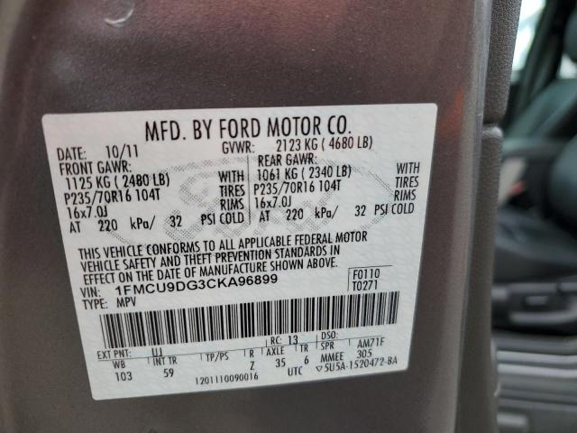 Photo 14 from auction – 2012 FORD ESCAPE XLT with VIN 1FMCU9DG3CKA96899