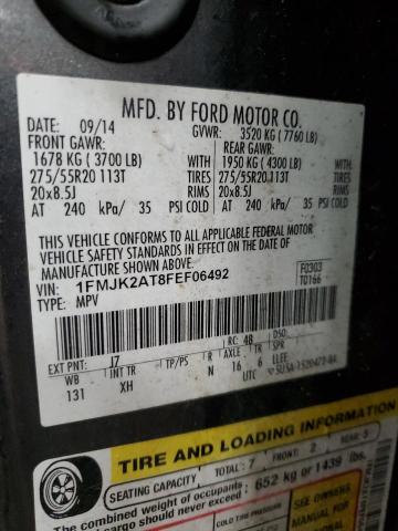 Photo 14 from auction – 2015 FORD EXPEDITION with VIN 1FMJK2AT8FEF06492