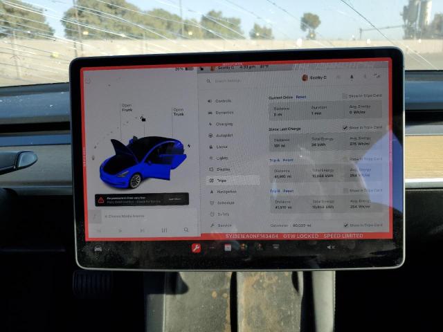 Photo 9 from auction – 2022 TESLA MODEL 3 with VIN 5YJ3E1EA0NF143464