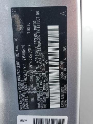 Photo 14 from auction – 2020 TOYOTA HIGHLANDER with VIN 5TDGZRAH7LS028795