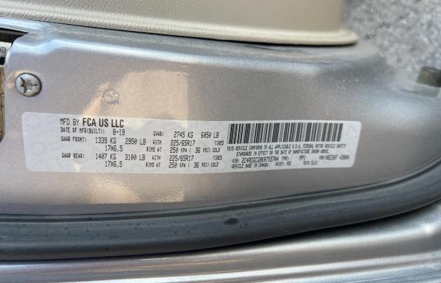 Photo 10 from auction – 2019 DODGE GRAND CARA with VIN 2C4RDGCG9KR755704