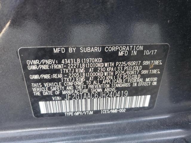 Photo 14 from auction – 2018 SUBARU CROSSTREK with VIN JF2GTAAC6JH240419