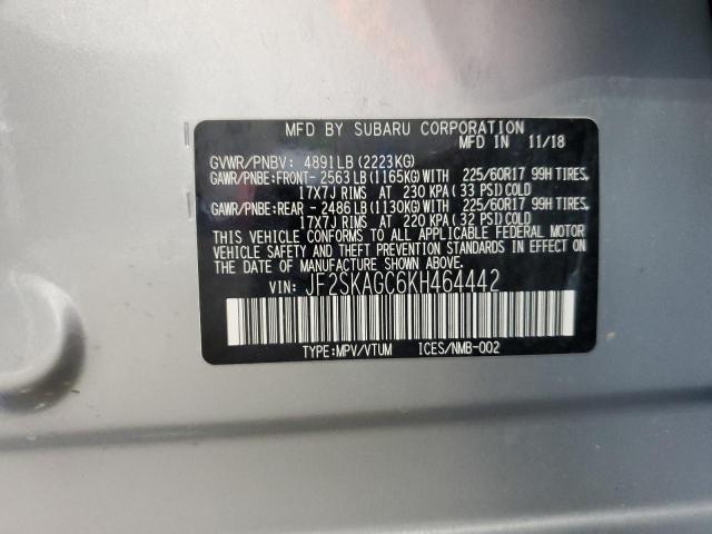 Photo 14 from auction – 2019 SUBARU FORESTER P with VIN JF2SKAGC6KH464442
