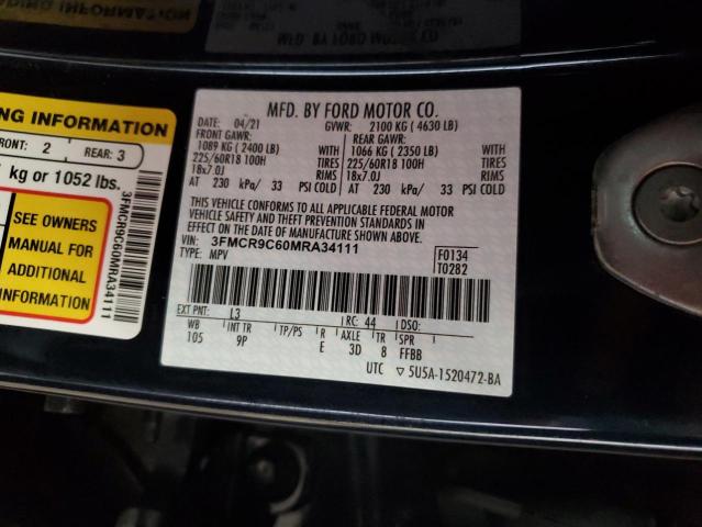 Photo 14 from auction – 2021 FORD BRONCO SPO with VIN 3FMCR9C60MRA34111