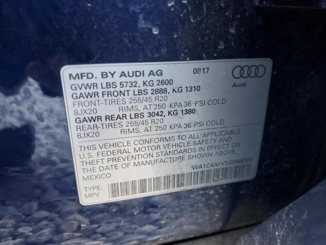 Photo 14 from auction – 2018 AUDI SQ5 PRESTI with VIN WA1C4AFY3J2048306